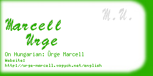 marcell urge business card
