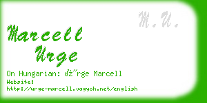 marcell urge business card